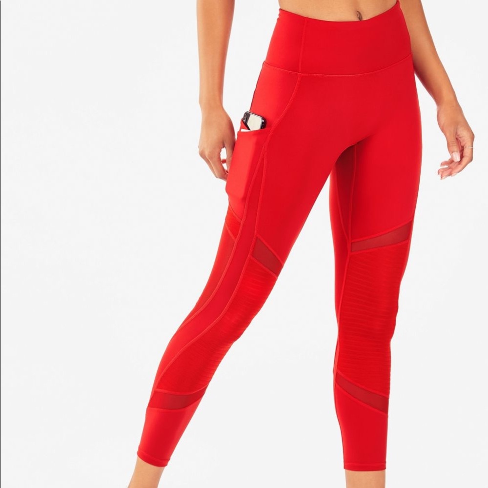 Red Moto Motion Fabletics Leggings Small